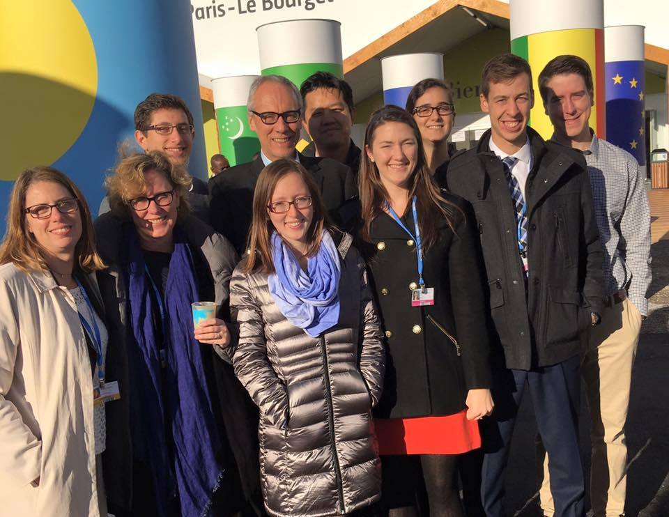 UCLA Law students and Emmett Institute faculty at COP21 in Paris (Dec. 2015).