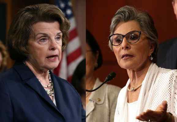 California Senators Dianne Feinstein and Barbara Boxer