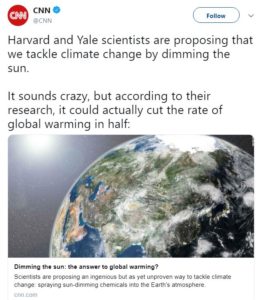 CNN solar geoengineering tweet