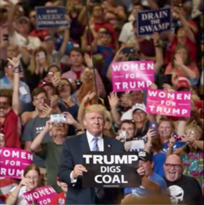 Trump digs coal. Public domain image via Wikicommons.