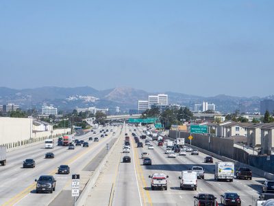 405 Freeway at Palms Blvd. in Los Angeles