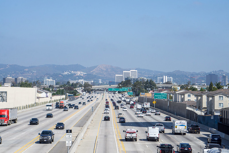 405 Freeway at Palms Blvd. in Los Angeles