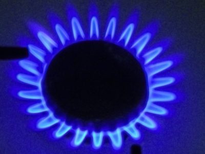 Natural gas flame