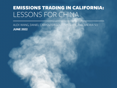 Emissions Trading in California: Lessons for China