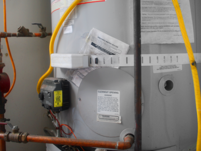 Photo of a gas water heater