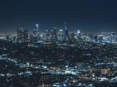 The City of Los Angeles at night