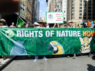 Rights of Nature protest sign