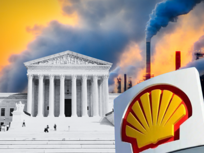 The supreme court and the shell oil logo